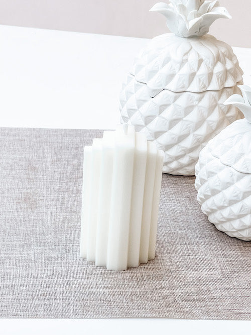 Creamy White Stair Candle